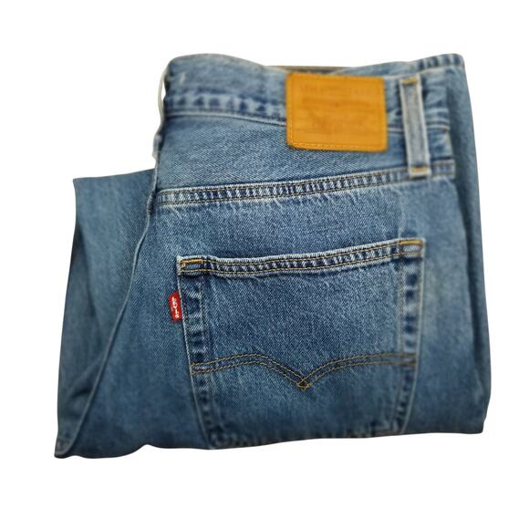 LEVI'S JEANS Women's Baggy Dad Cotton Tencel Medium Blue Wash - Size W28 L30 - Picture 6 of 9